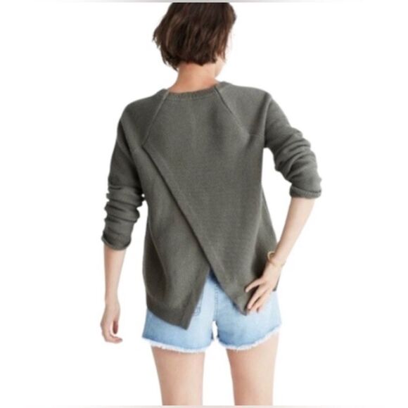 Madewell Sweater Province Open Cross-Back Pullover Green XXS - Picture 2 of 4
